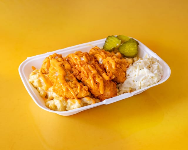 Loaded Chicken Mac & Cheese.